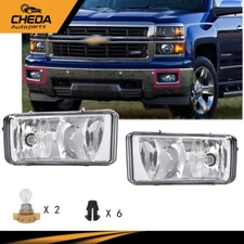 Fit For 2007-2015 Chevy Silverado 1500 2500 3500 HD Tahoe Bumper Fog Lights Lamp