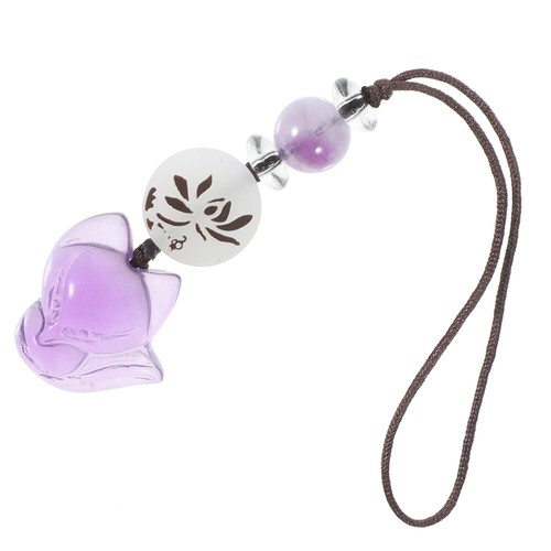 Brelok do kluczy Ametyst Fox Miłośnicy Miss Koralikowy Smycz telefoniczna Charm Strap - Zdjęcie 12 z 12