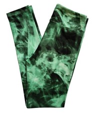 Lularoe Smoke TWEEN Leggings Halloween Tie Dye Fog Green Black WOW NWOT