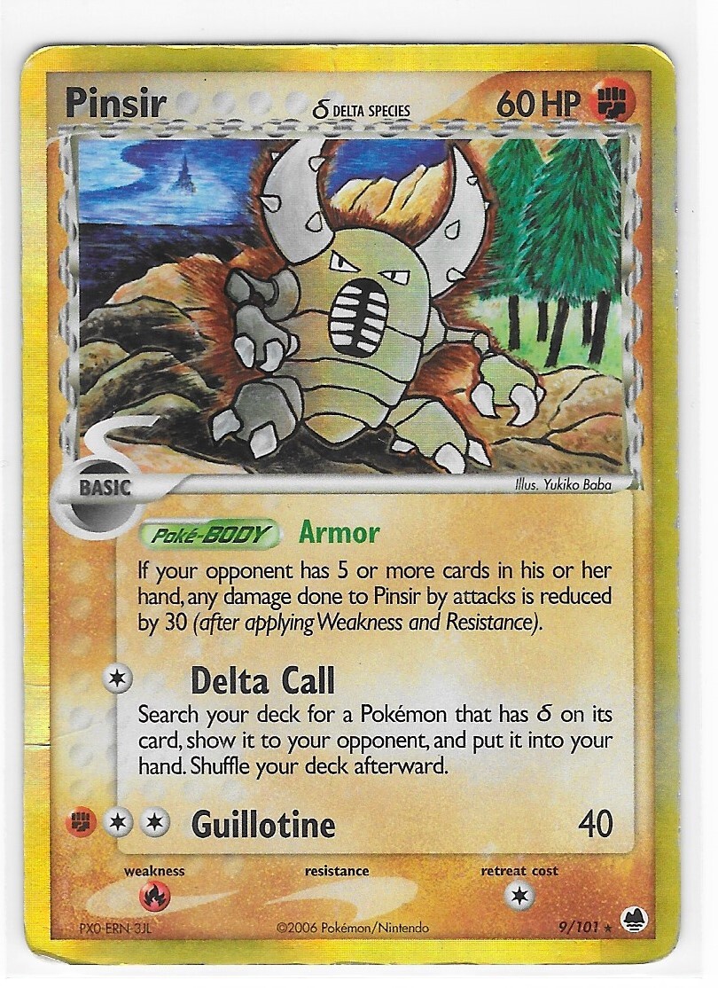 POKEMON CARD PINSIR HOLO RARE 9/101 EX DRAGON FRONTIERS HP eBay
