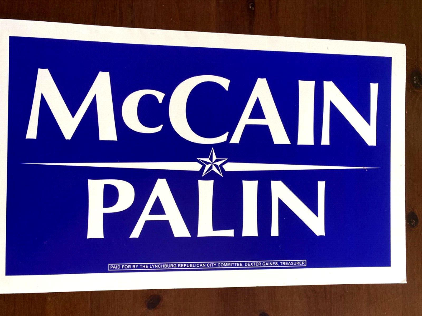 John McCain Sarah Palin 2008 poster presidenziale grande doppia faccia 16 x  26