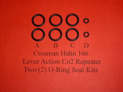 Crosman - Hahn Model 166 Co2 Rifle  Two (2) O-Ring  Seal Kits