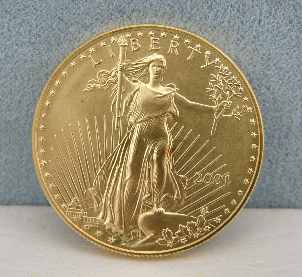 2001 $50 oz Gold American Eagle Coin, Low Mintage, Semi Key Date