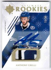18/19 2018 UD ULTIMATE UPDATE ANTHONY CIRELLI 58 ROOKIES RC PATCH AUTO /99 TAMPA