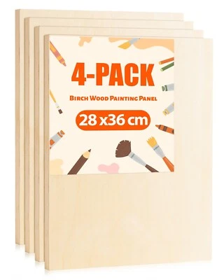 Rowood Birch Wood Panels for Painting Wooden Canvas Panels Art Craft Board