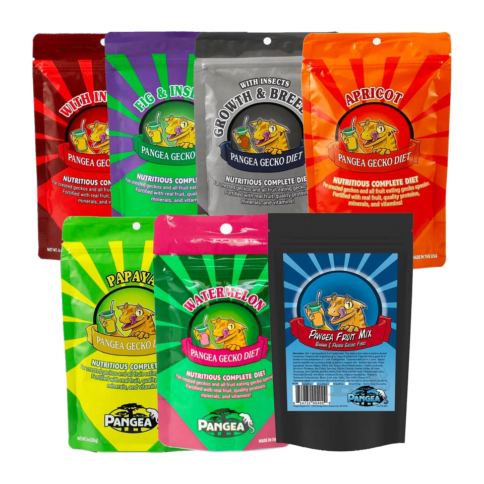 Pangea Fruit Mix Gecko Diet Complete Food for Crested Geckos - All Flavours