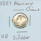 1937 Mercury Silver Dime VG