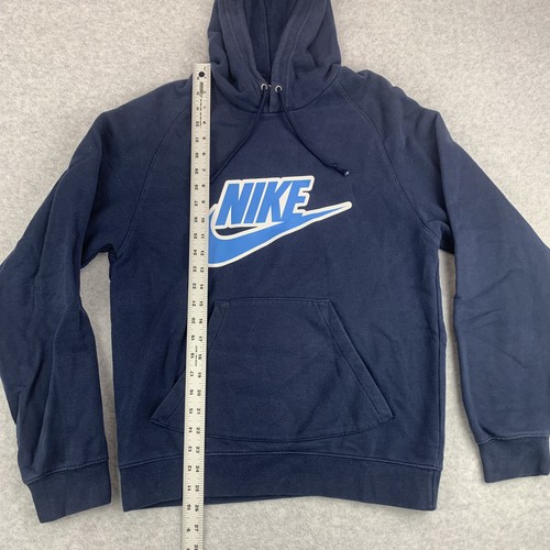 Nike Hooded Sweatshirt Size Small Navy Blue - Picture 3 of 9