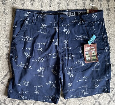Denali Shorts Mens 46 Navy Blue Chino Stretch Casual Shorts  NWT