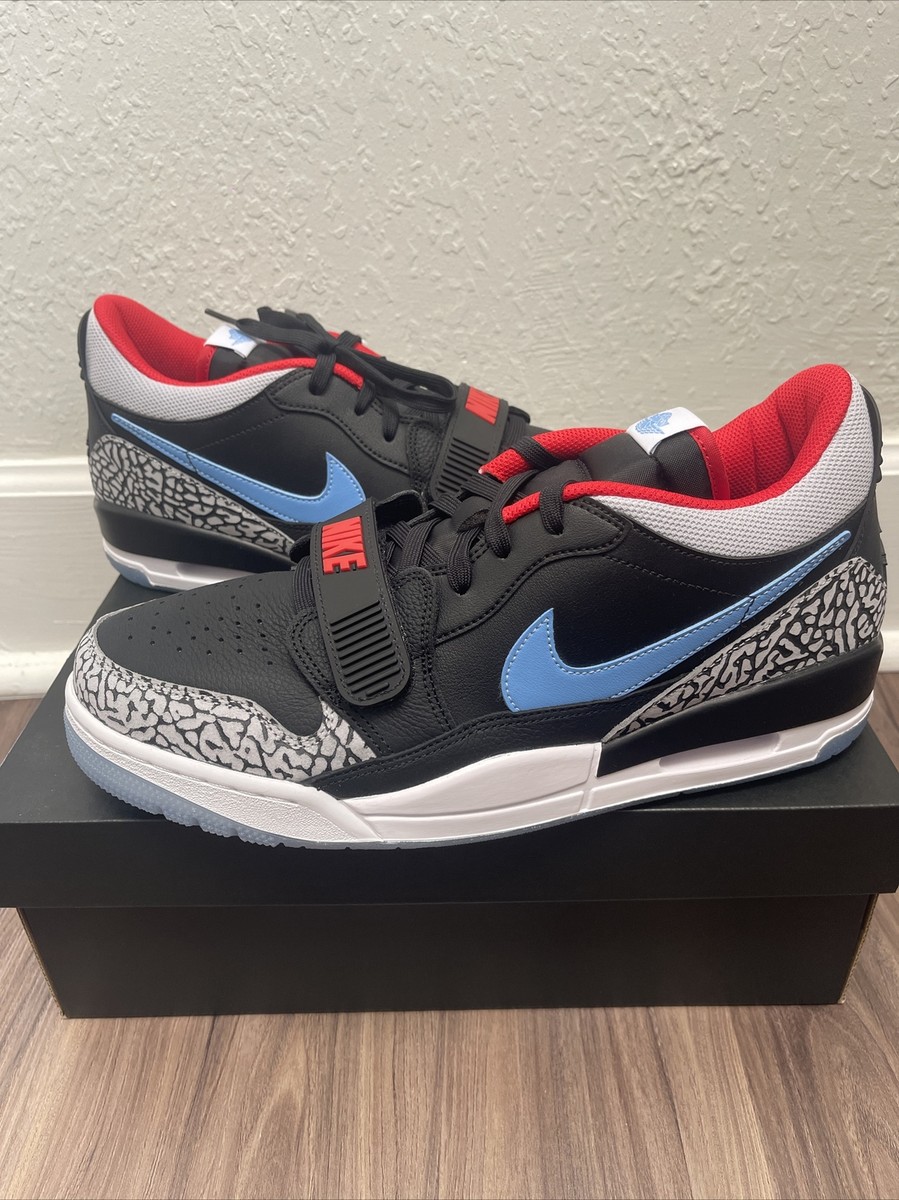 jordan legacy 312 low black wolf grey valor blue red