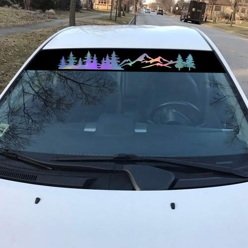 Parasol de ventana negro tira de sol calcomanía de vinilo pegatina apta para parabrisas delantero de coche - Imagen 7 de 7