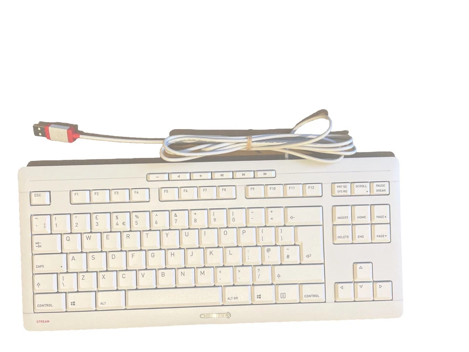 Cherry Stream USB Wired Keyboard TKL UK Layout QWERTY - Grey (JK-8600GB-0) - Image 3 of 4