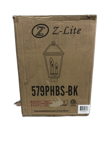 Z-Lite Talbot 18.5 in. 3-Light Black Outdoor Post Light, Steel (No Bulb) - Picture 6 of 6