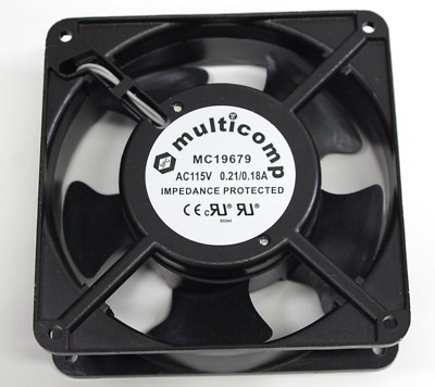 multicomp MC19679 AC115V 0.21/0.18A 12038 12CM Metal Fan