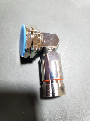 Cable Connector Right Angle DIN M RA for 1/2 PLeNuM Corrugated Cable