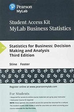 Statistics for Business: - Printed Access Code, by Stine Robert; Foster - New a