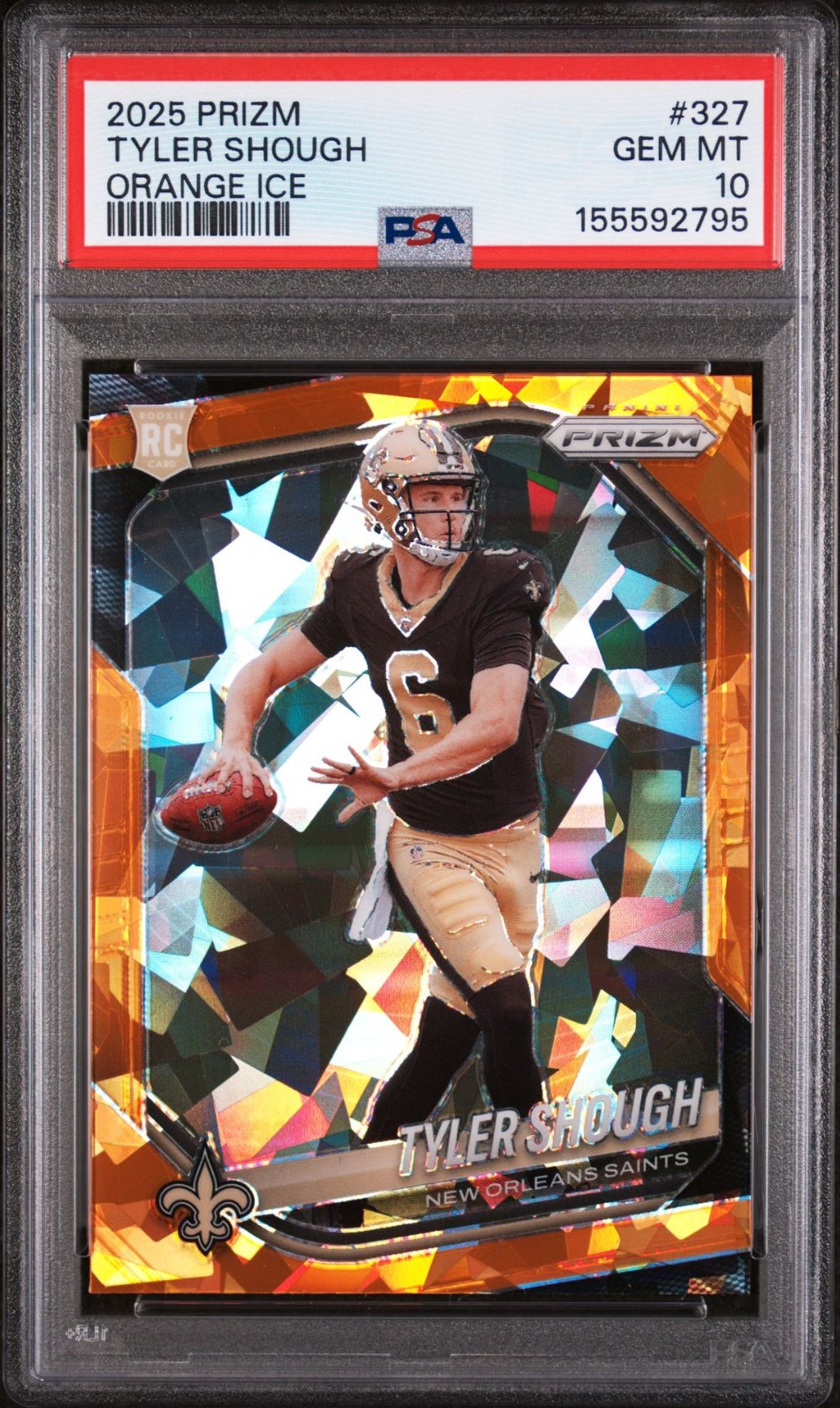Tyler Shough Panini Prizm #327 Orange Ice