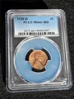 1938-D LINCOLN WHEAT BACK CENT PCGS MS66+RD                            #MF-2368