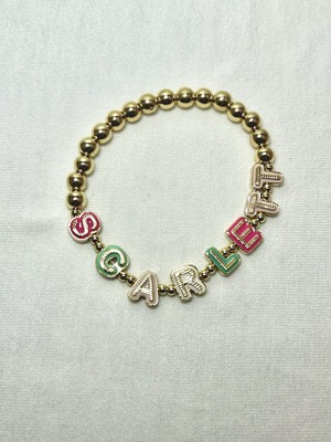 Minibar Baublebar Kids' Custom Disc Pisa Name Bracelet  SCARLETT 