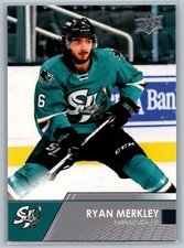 #24 Ryan Merkley 2021-22 Upper Deck AHL San Jose Barracuda