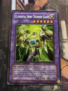 遊戯王OCG デュエルモンスターズ E-HERO THUNDER GIANT TLM-ULTIMATE RARE Auction Prices Realized Tcg Cards 2005 YU-GI-OH! TLM-THE