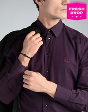 RRP€200 ALEXANDER McQUEEN Rubber Cord Skull Charm Bracelet Size M Engraved Logo