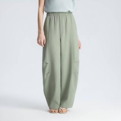 Women's High-Rise Barrel Leg Pants - A New Day  Sage Green M