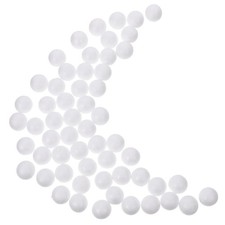 50 Pcs Solid Polystyrene White Round Spheres 2 cm for Craft Projects