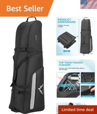 Stylish Wheeled Golf Travel Case - Heavy-Duty 600D Polyester, Adjustable Strap