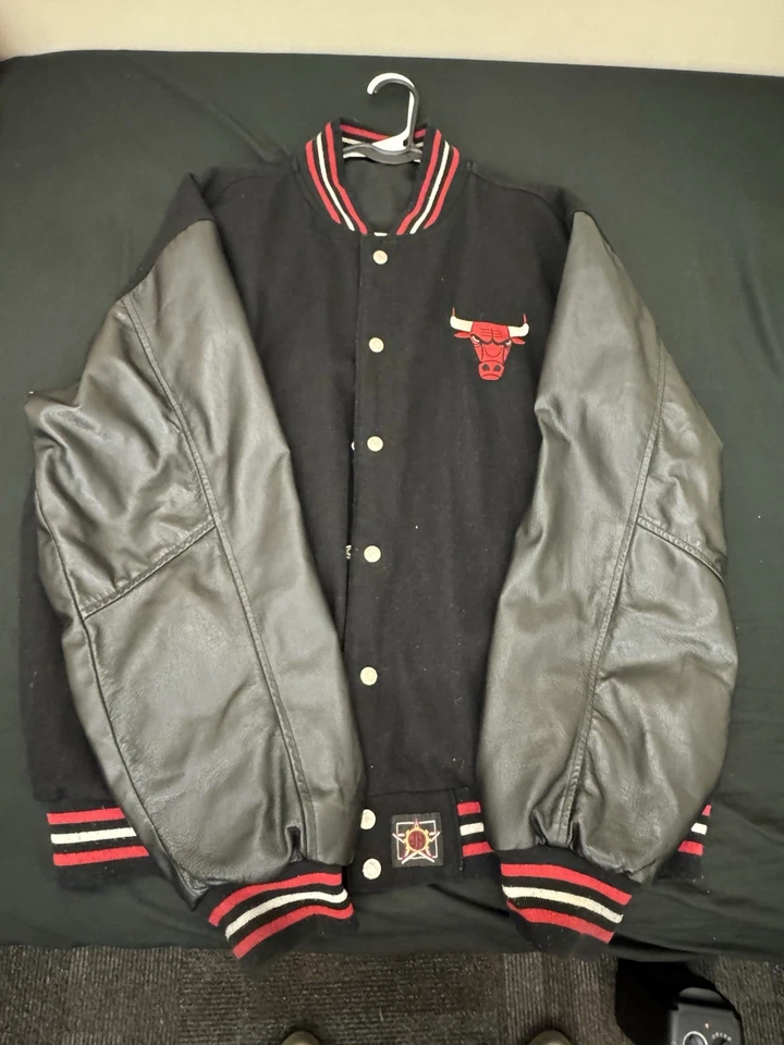 Chaqueta de cuero Jeff Hamilton NBA Chicago Bull Foto 2 de 3