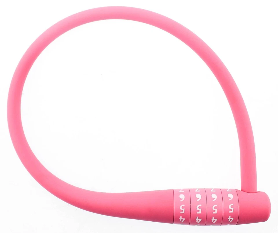 Lot of 3 Knog Party Combo 620mm Combination Bike Lock Braided Steel Pink New - Image 3 of 4