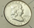 1959 Franklin Half Dollar Uncirculated Silver 50C US Coin