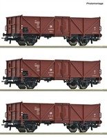 Roco H0 6600115 - 3-Tlg. Set: Offene GüTerwagen (Dr)