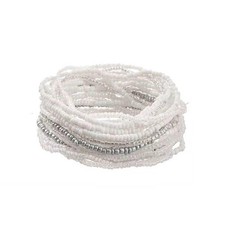 iYours 20 Pcs Boho Beaded Bracelets Set Stretchy Glass Bead One-Size, Color E