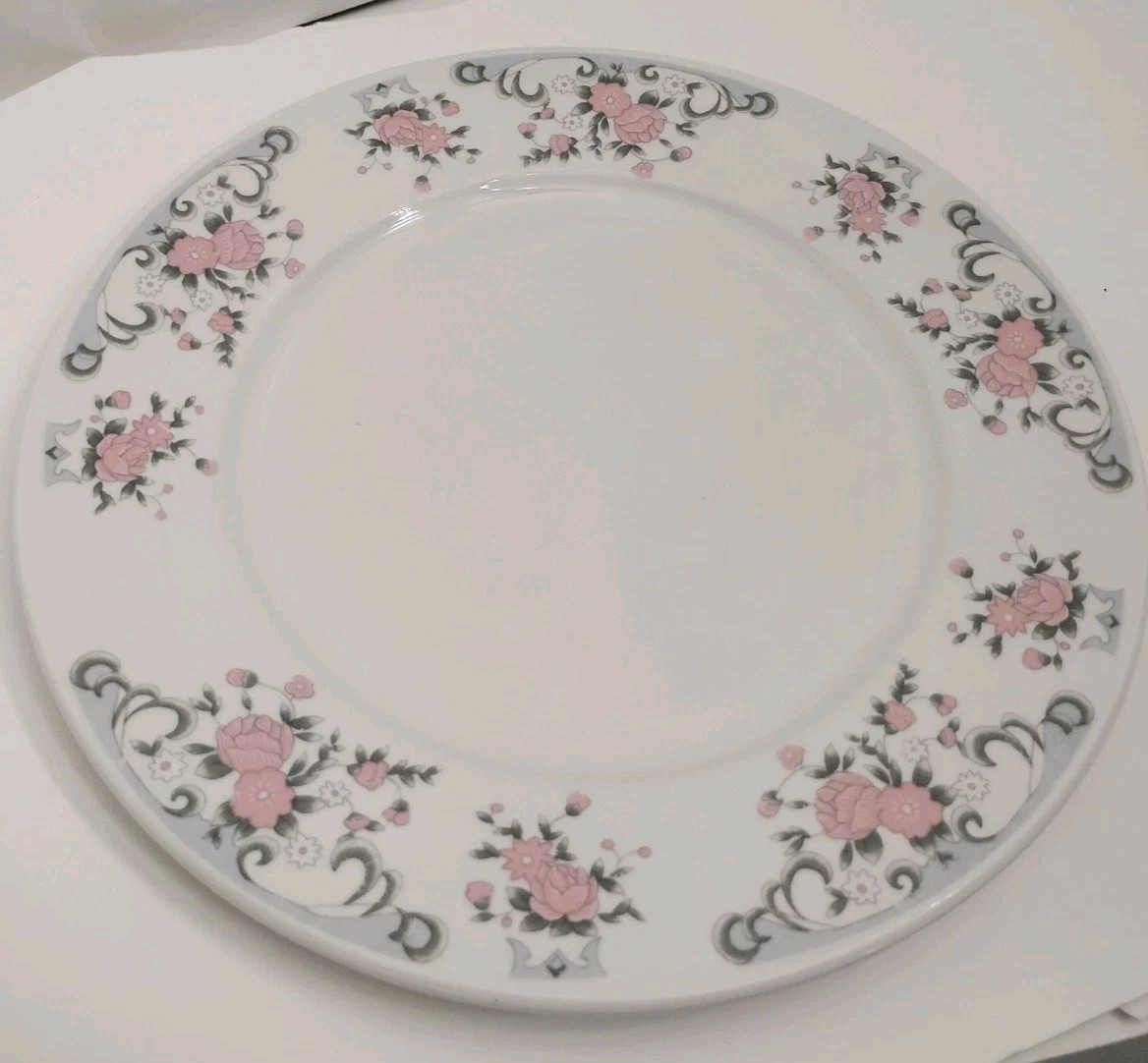 Vintage Sharon Everbrite Fine China Dinner Plate Japan Pink Floral Rose Pattern
