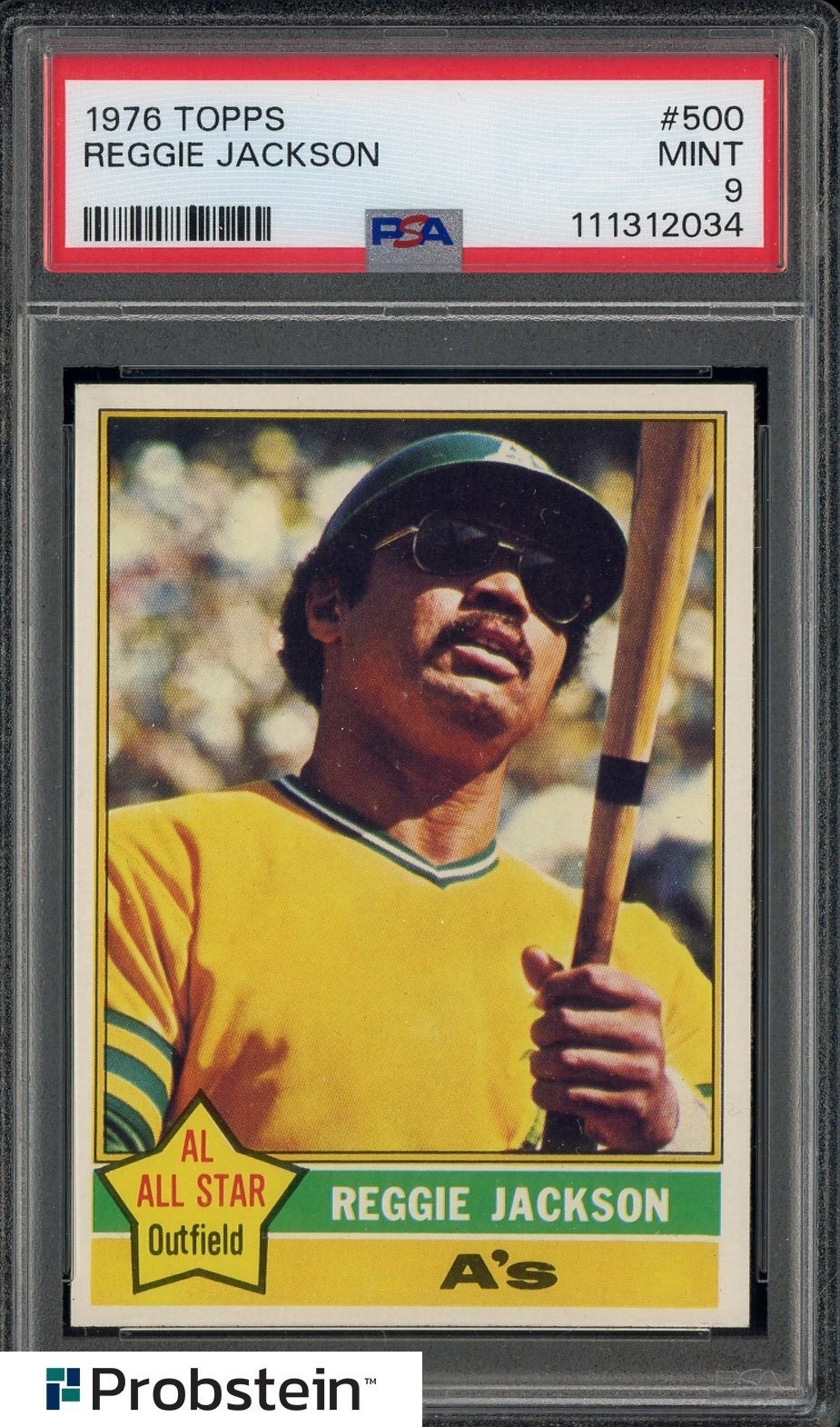 1976 Topps #500 Reggie Jackson Oakland A's HOF PSA 9 MINT