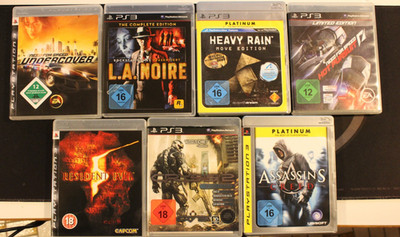 PS3 - NFS, Resident Evil, Crysis 2, Assassins Creed, Heavy Rain - Konvolut