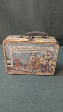 Vintage 50's Roy Rogers and Dale Evans Metal Lunch Box Double R Bar Ranch