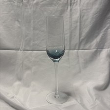 Pier 1 Crackle Teal Champagne Flute