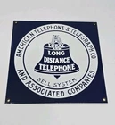 Vintage American Telephone & Telegraph Co BELL SYSTEM Porcelain Sign