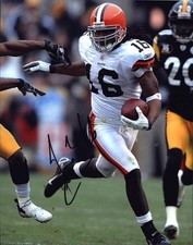 Josh Cribbs signed NFL football 8x10 photo W/Cert Autographed 07