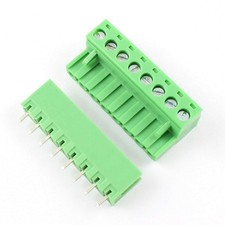 5 Sets 8-Pin 8 Pole Pitch 5.08mm Straight Plug-in Screw Terminal Block Plugga...