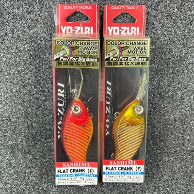 Yo-Zuri Sashimi Flat Crank R1063 Discontinued Crankbait 1/2oz 2.75'' Choose Color