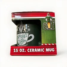 Buddy The Elf Mug Will Ferrell Christmas Green 15 Oz Ceramic Mug Coffee Cup