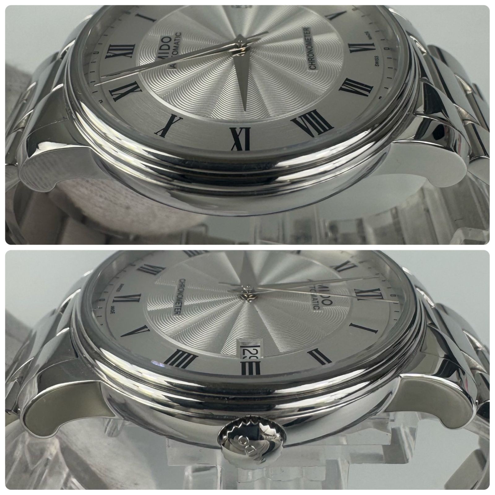 Mido Baroncelli Chronometer Auto Date Silver Used - image 4