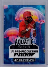 Tre Phelps 2025 Leaf Optichrome Baseball 1/1 Pre Production Proof