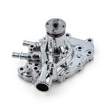 Ford Sb 289 302 351w High Volume Aluminum Passenger Side Water Pump Chrome