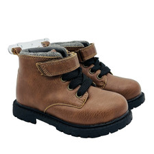 Carters Baxter2 CR Toddler Work Hiking Boots 8 Brown Rugged Utility Hook Loop