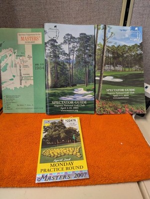 Lot of (3) Masters Augusta National Golf Club Spectator Viewers Guides 84,05,10