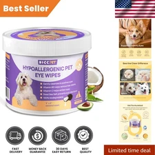 Gentle & Hypoallergenic Eye Wipes for Dogs and Cats - 100 Biodegradable Pads